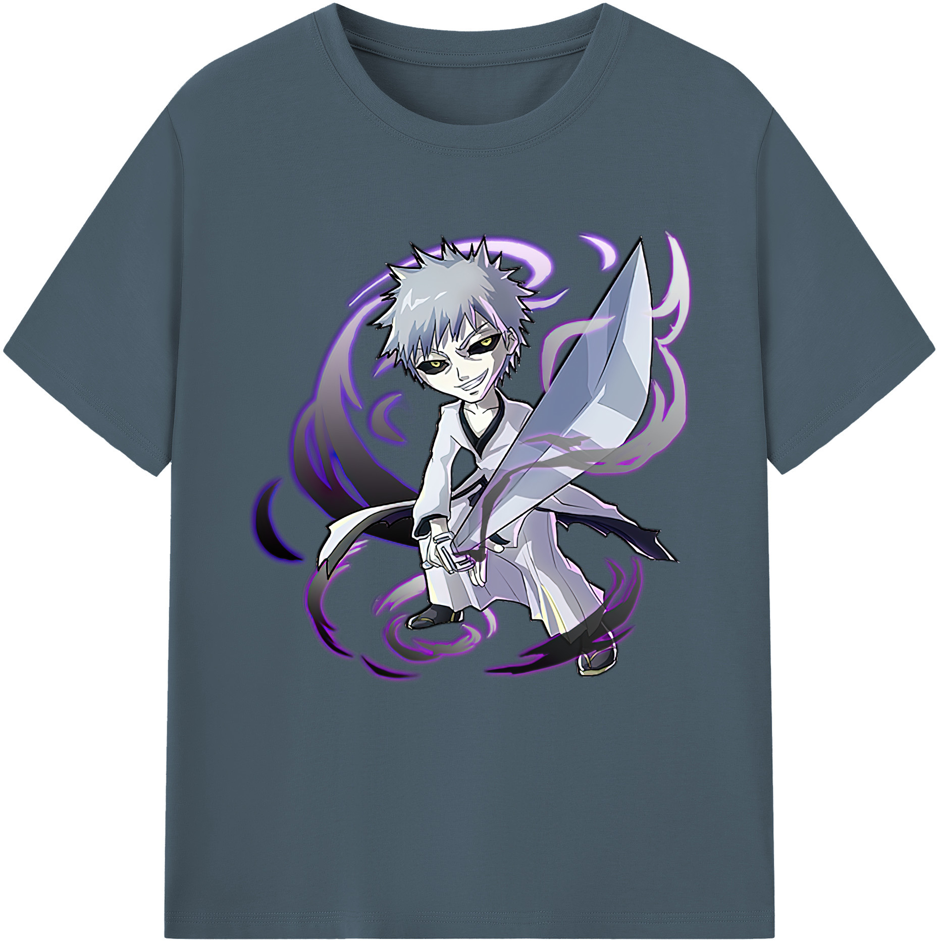 （画像用） ブリーチ 黒崎一護（くろさき いちご）BLEACH Kurosaki Ichigo 綿100％半袖Tシャツ（フロントプリント）